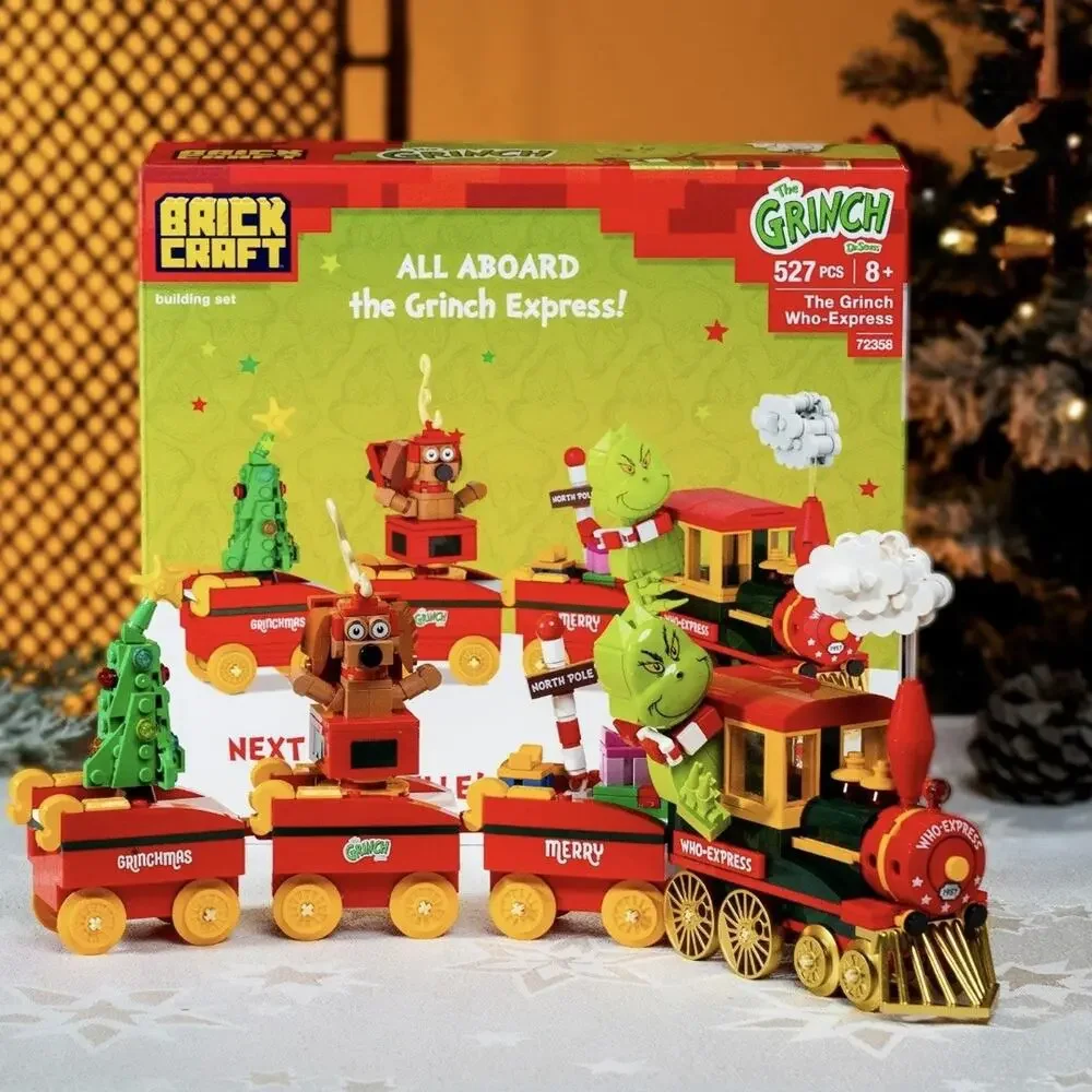 BrickCraft Grinch Who-Express Train 527 Pc Building Set Dr Seuss NEW Sealed